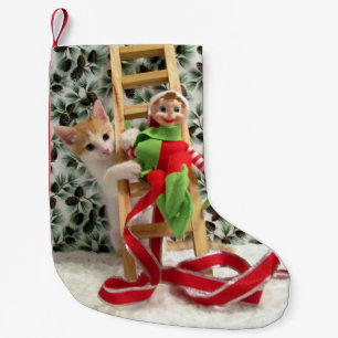 Petite Chaussette De Noël Bas de Noël d'Annie - chat, chaton, délivrance