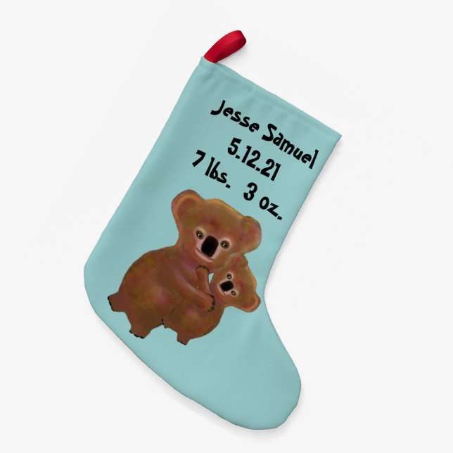Petite Chaussette De Noël Bas de Noël de bébé de koala premier (Devant (Accrochage))