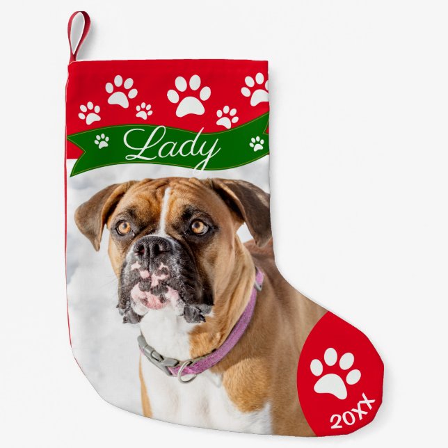 Petite Chaussette De Noël Bas de Noël de chien d'amusement - photo (Devant)