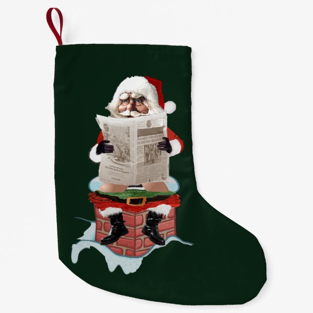 Petite Chaussette De Noël Bas de Noël de "Pooper de partie" du père noël (Devant)