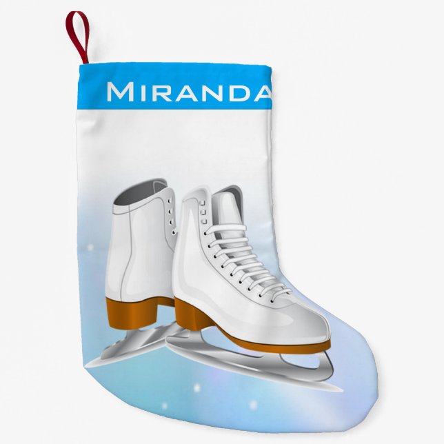Petite Chaussette De Noël Bas de Noël de raies de glace (Devant)