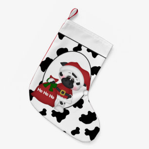 Petite Chaussette De Noël Bas de Noël de vacances de vache à Père Noël d