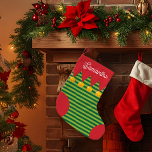Petite Chaussette De Noël Bas de Noël elfe de famille avec nom