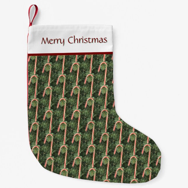 Petite Chaussette De Noël Bas de Noël en canne à sucre (Devant)