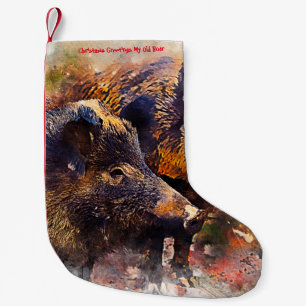 Petite Chaussette De Noël Bas de Noël Mon Vieux Sanglier
