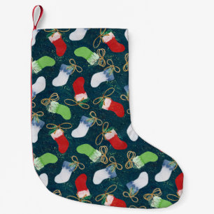 Petite Chaussette De Noël Bas de Noël, motif transparent aquarelle.