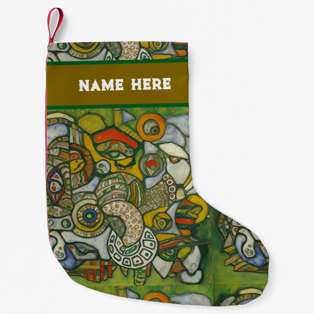 Petite Chaussette De Noël Bas de Noël personnalisable (Devant)