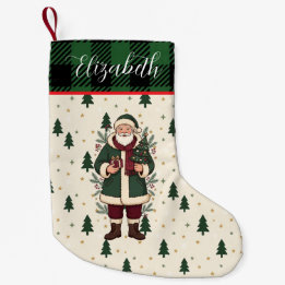 Petite Chaussette De Noël Bas de Noël personnalisé au nom de Santa Christmas