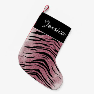 Petite Chaussette De Noël Bas de Noël personnalisé par copie rose de tigre