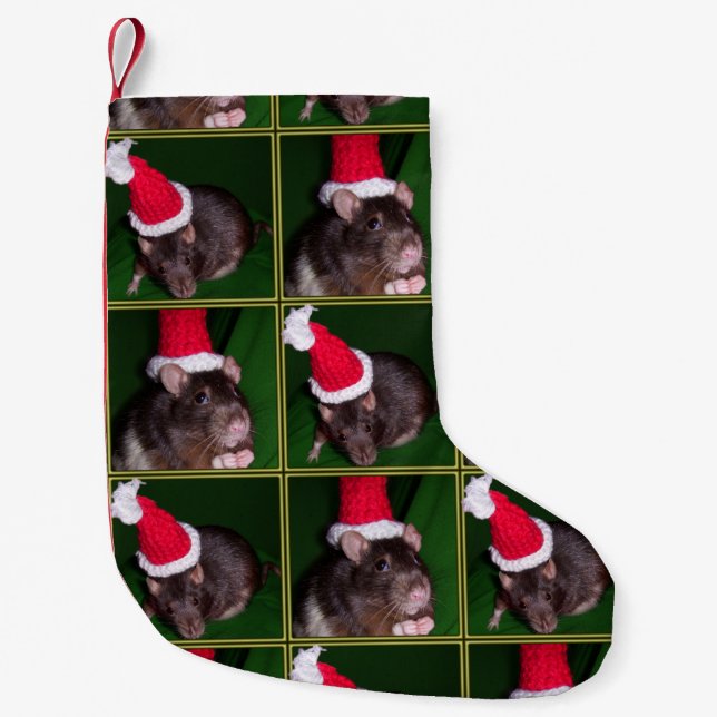 Petite Chaussette De Noël Bas de rat de Père Noël (Devant)