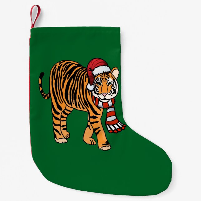 Petite Chaussette De Noël Bas de tigre de Noël (Devant)