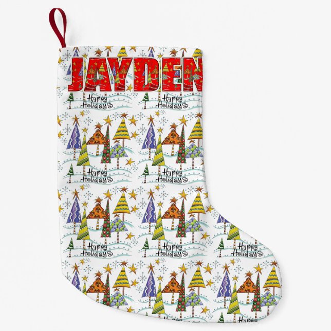 Petite Chaussette De Noël Bas de vacances de Noël de Jayden (Devant)