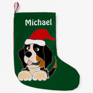 Petite Chaussette De Noël Bas drôle de Noël de chien de montagne de Bernes