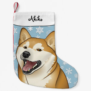Petite Chaussette De Noël Bas heureux de Shiba Inu de Joyeux Noël