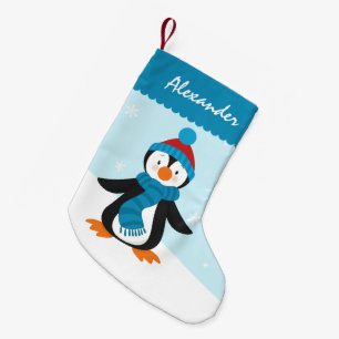 Petite Chaussette De Noël Bas mignon de Noël de pingouin