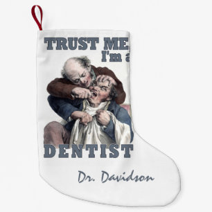 Petite Chaussette De Noël Bas nommé fait sur commande de Noël d'humour de