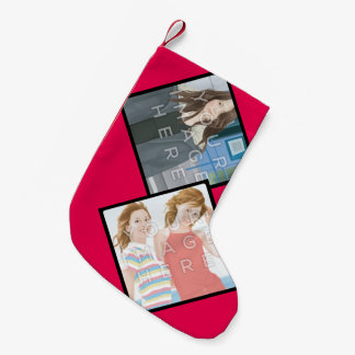 Petite Chaussette De Noël Bas personnalisable de Noël d'Instagram 2-Photo