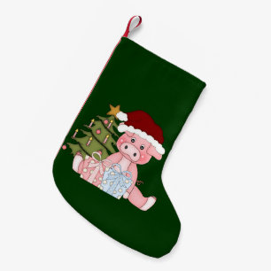 Petite Chaussette De Noël Bas porcin de Noël de cadeaux