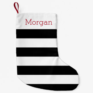 Petite Chaussette De Noël Bas rayé noir et blanc