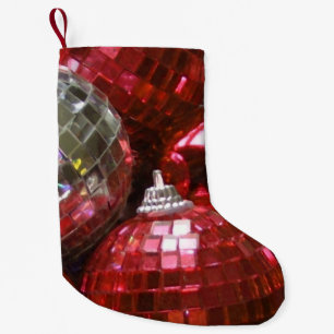Petite Chaussette De Noël Bas Red Baubles