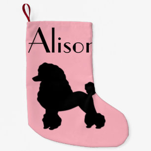 Petite Chaussette De Noël bas rose de Noël de jupe de caniche des années