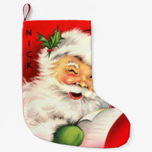 Petite Chaussette De Noël Bas vintage de Noël du père noël