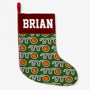 Petite Chaussette De Noël Basketball personnalisé au nom de l'enfant