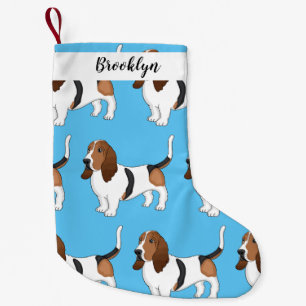 Petite Chaussette De Noël Basset hound dessin de chien