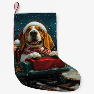 Petite Chaussette De Noël Basset Hound Montagnes Russes Noël