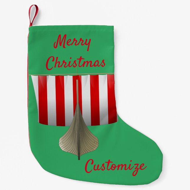 Petite Chaussette De Noël Bateau Viking Thunder_Cove (Devant)
