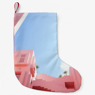 PETITE CHAUSSETTE DE NOËL BÂTIMENT EN BÉTON BLANC