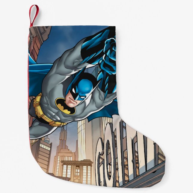Petite Chaussette De Noël Batman Swings from Rope (Devant)
