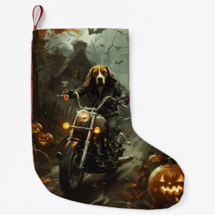 Petite Chaussette De Noël Beagle équitation moto Halloween effroi