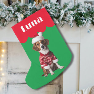 Petite Chaussette De Noël Beagle Espagnol chien cadeau de Noël animal de com