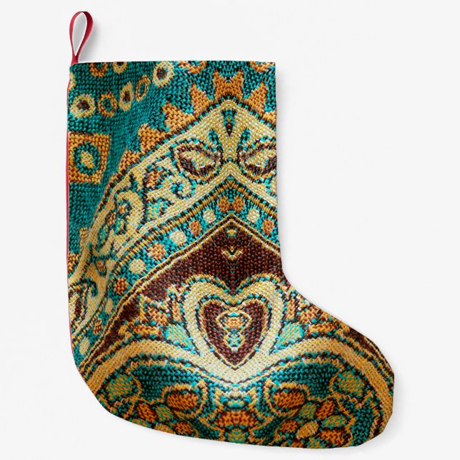 Petite Chaussette De Noël Beau, arabe, arabe, arabique, arabique, tissu arab (Devant)