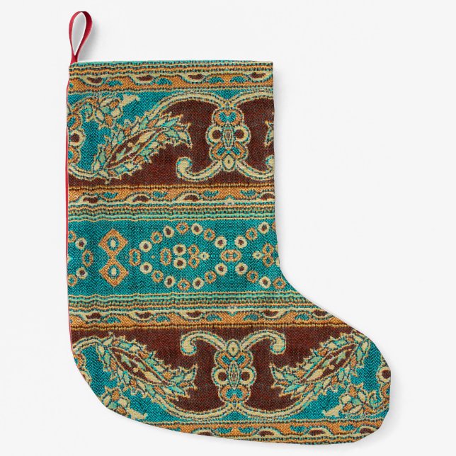 Petite Chaussette De Noël Beau, arabe, arabe, arabique, arabique, tissu arab (Devant)