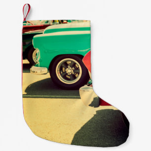 Petite Chaussette De Noël Beau bouquet de différentes fleurs sur ba noir