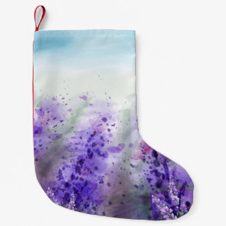 Petite Chaussette De Noël Beau champ de lavande