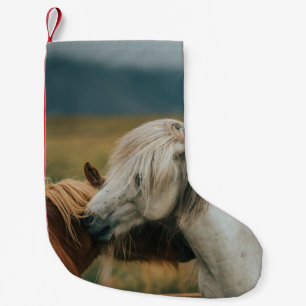 PETITE CHAUSSETTE DE NOËL BEAU CHEVAL COUPLE