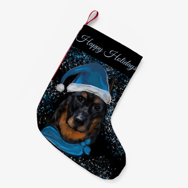 Petite Chaussette De Noël Beauceron (Devant (Accrochage))