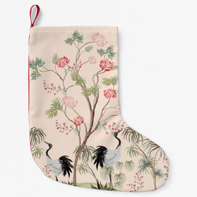 Petite Chaussette De Noël Beautiful exotic chinoiserie wallpaper. Hand drawn (Devant)