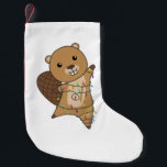 Petite Chaussette De Noël Beaver Cheerful Christmas Winter Animals Beavers A<br><div class="desc">The beaver at Christmas with fairy lights. Funny animals with gifts and snow for the holidays. Also funny for Christmas in July. Beavers are cute animals and perfect for Christmas.</div>