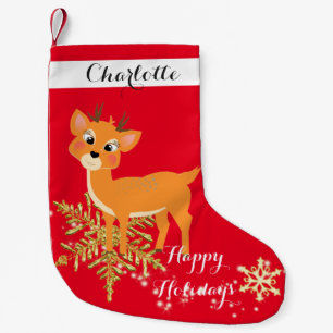 Petite Chaussette De Noël Bébé mignon Festif Reindeer