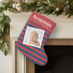 Petite Chaussette De Noël Bébé photo et anniversaire mignon garçon Motif
