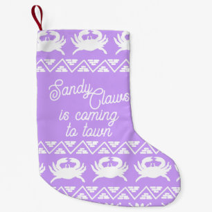 Petite Chaussette De Noël Bécasseaux de sable Crabe marin