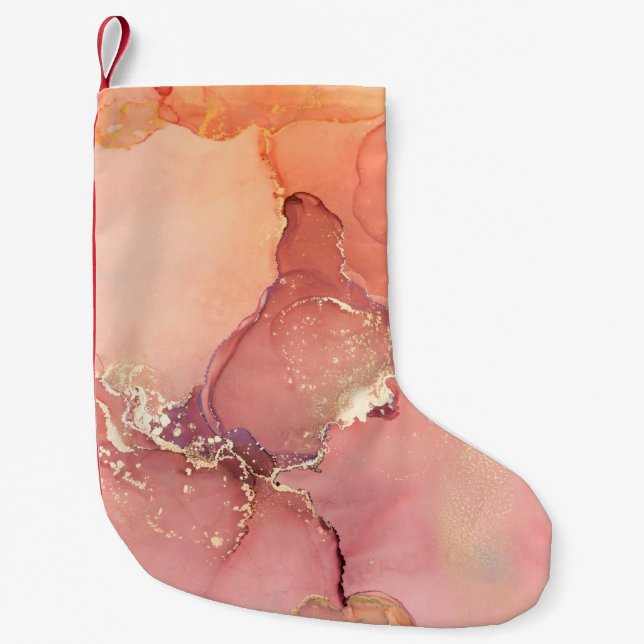 Petite Chaussette De Noël beige Abstrait, arrière - plan marron, papier pein (Devant)