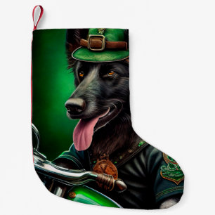 Petite Chaussette De Noël Belgian Shepherd conduite vélo St. Patrick's Day