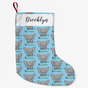 Petite Chaussette De Noël Belle adorable dessin d'éléphant bébé