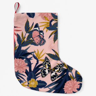 Petite Chaussette De Noël Belle couture artistique douce motif tropical