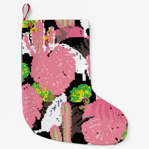 Petite Chaussette De Noël Belle pâle pâle couleur pastel tropicale de nuit
